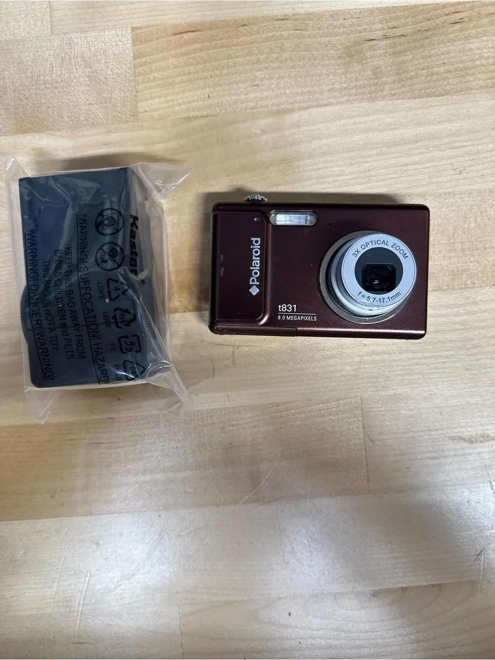 Polaroid T831 Compact Digital Camera - Burgundy
